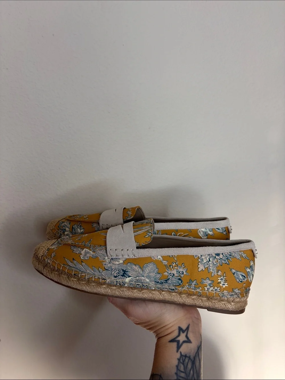 Sam Edelman |  Kai Espadrilles in Washed Marigold Floral Print Size 10 NWOB